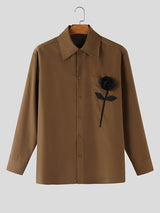 Men's 3D Floral Long Sleeve Shirt SKUL43609