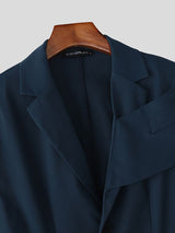 Men's Deconstructed Solid Color Casual Long Sleeve Blazer SKUL35007