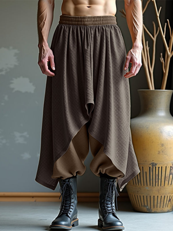 Men's Solid Color Textured Casual Pant SKUL15369