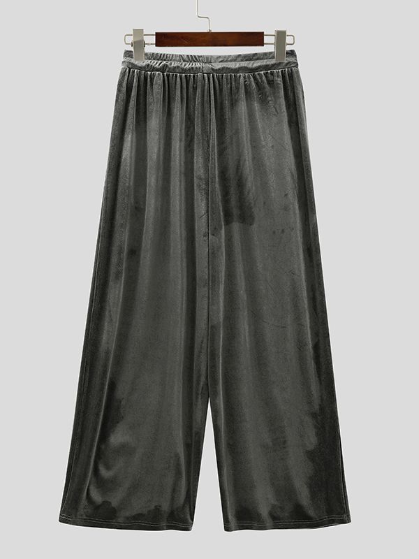 Men's Shiny Wide Leg Casual Pant SKUL36370