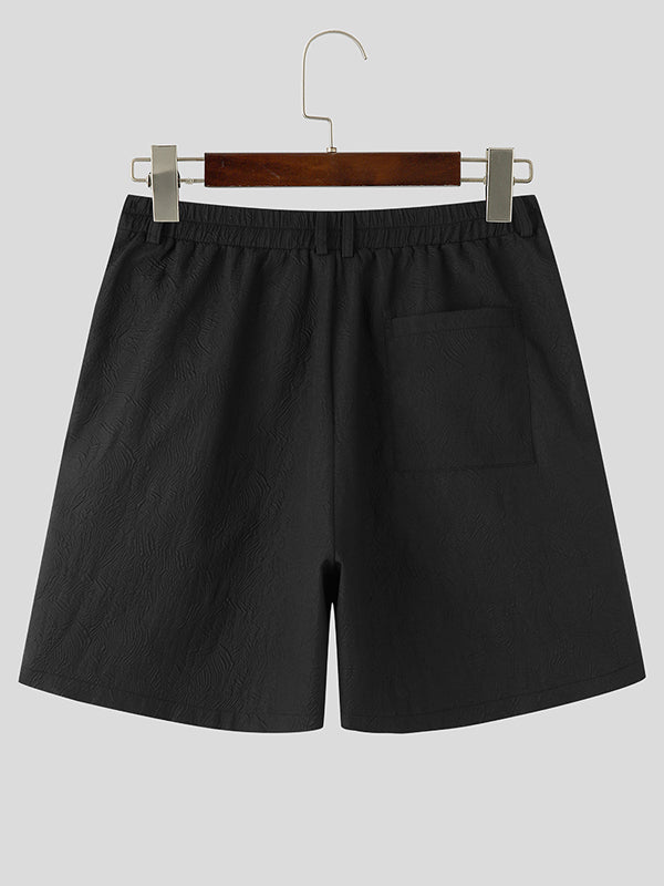 Mens Jacquard Texture Casual Shorts With Pocket SKUK19642