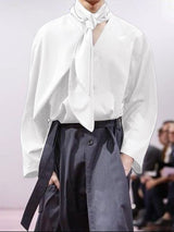 Men's Deconstructed Tie Long Sleeve Shirt SKUL32846