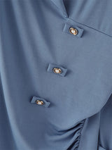 Mens Solid Color Casual Long Sleeve Blazer SKUL23960