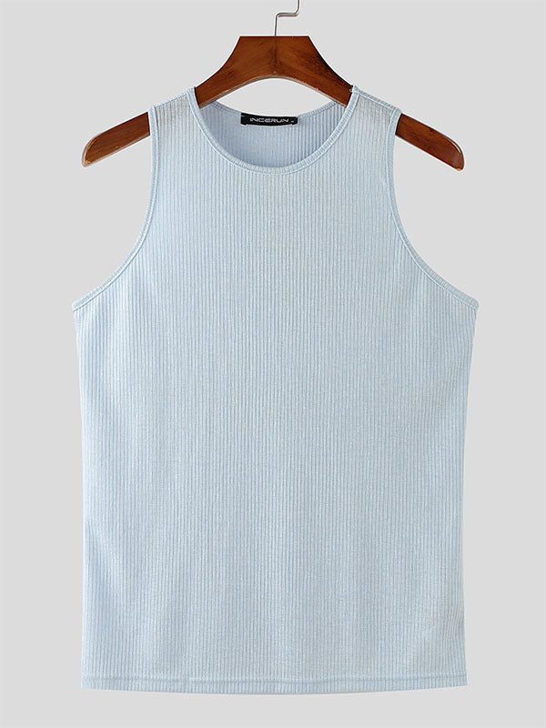 Mens Minimalist Hollow-Out Sleeveless Tank SKUK93629