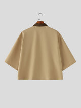 Men's Barn Style Contrast Collar Shirt SKUL53010