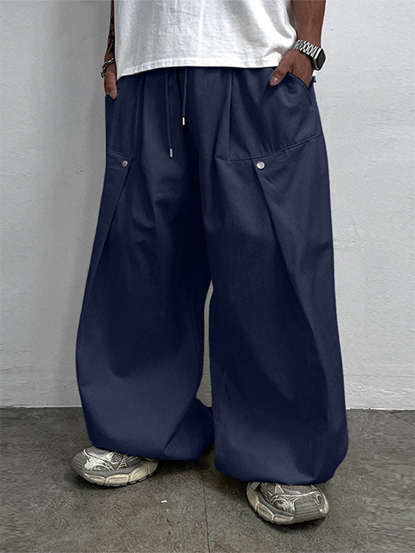 Men's Solid Wide Leg Casual Pant SKUL28238