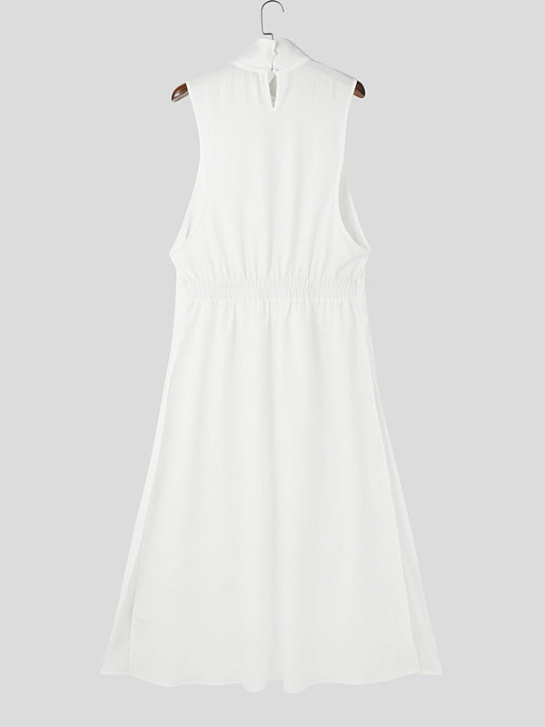 Mens Cut-Out Long Split Hem Tank SKUL05511