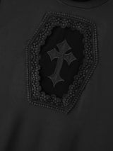 Men's Sexy Party Gothic Cross Lace Mesh Cutout Muscle Slim Sleeveless Mock Neck Tank SKUL78985