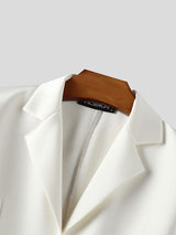 Men's Solid Color Cropped Casual Two Pieces Outfit SKUL28227