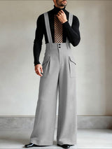 Men's Textured Pocket Casual Jumpsuit SKUL47951