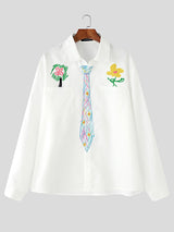 Mens Graffiti Print Long Sleeve Shirt SKUL07655