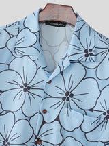 Men's Floral Print Short Sleeve Shirt SKUL20223