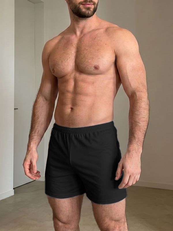 Men's Avant-Garde Rear Zipper Cutout Body-Con Athletic Short SKUL64154