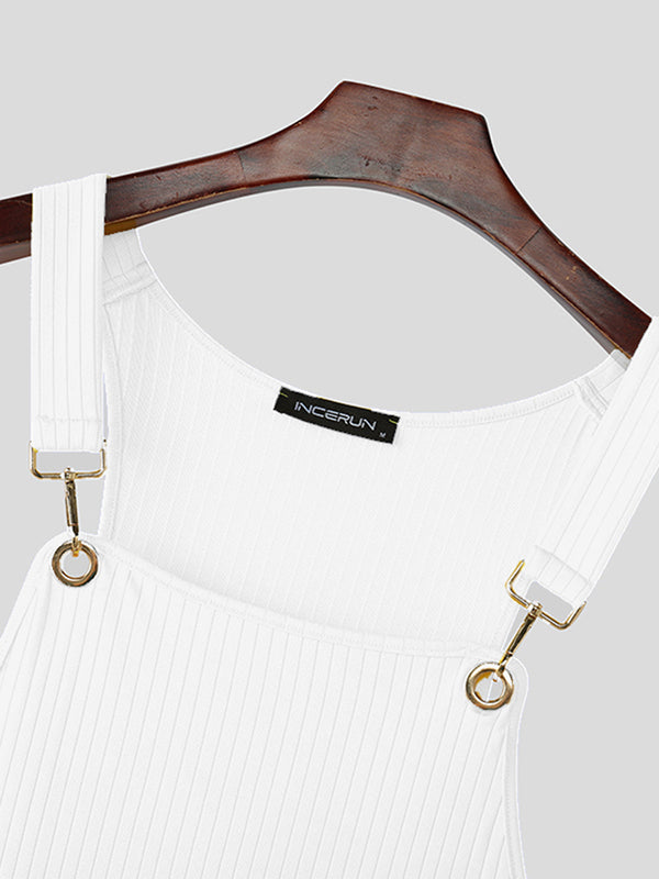 Mens Solid Color Textured Sleeveless Tank SKUL06352