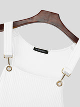 Mens Solid Color Textured Sleeveless Tank SKUL06352