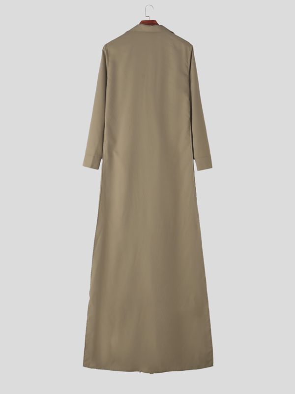 Men's Irregular Hem Long Sleeve Cardigan SKUL40286