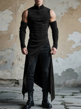 Men's Solid Color Split Hem Casual T-Shirt SKUL25094