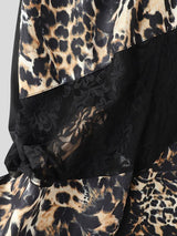 Men's Leopard Print Lace Wide-Leg Pant SKUL66102