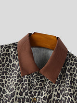 Mens Leopard Print Short Sleeve Shirt SKUL10755
