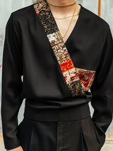 Mens Ethnic Print Long Sleeve Cardigan SKUL01187