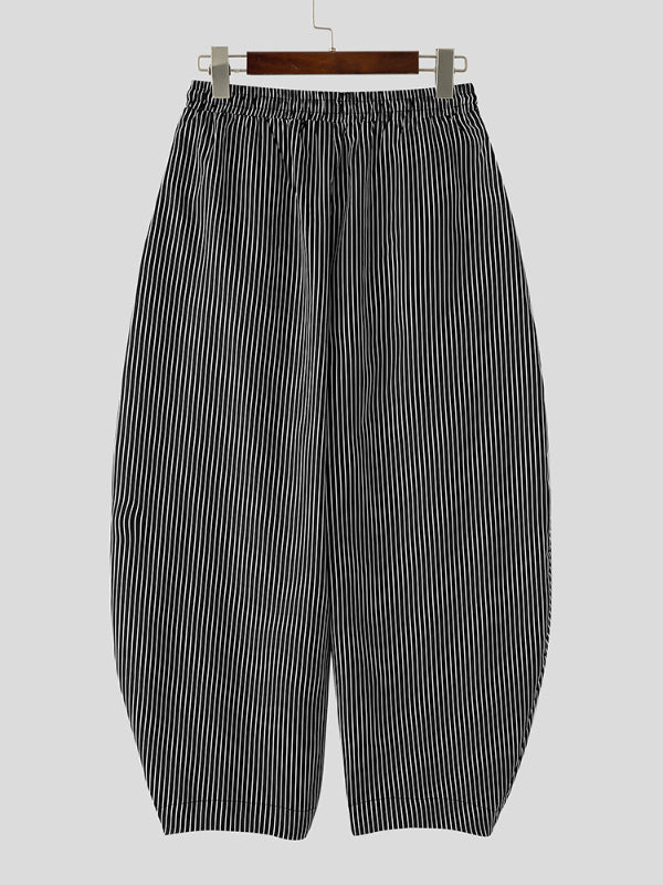Mens Striped Wide-Leg Casual Pant SKUL10558