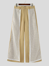 Mens Sheer Mesh Contrast Color Casual Pant SKUL17044