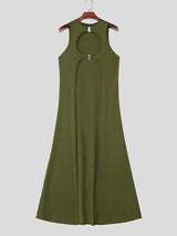 Mens Cut-Out Design Long Hem Tank SKUL11373