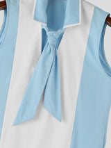 Men's Retro Nautical Sailor Collar Integrated Tie-Scarf Tank SKUL60964