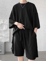 Mens Textured Side Split Two Pieces Outfits SKUK07653