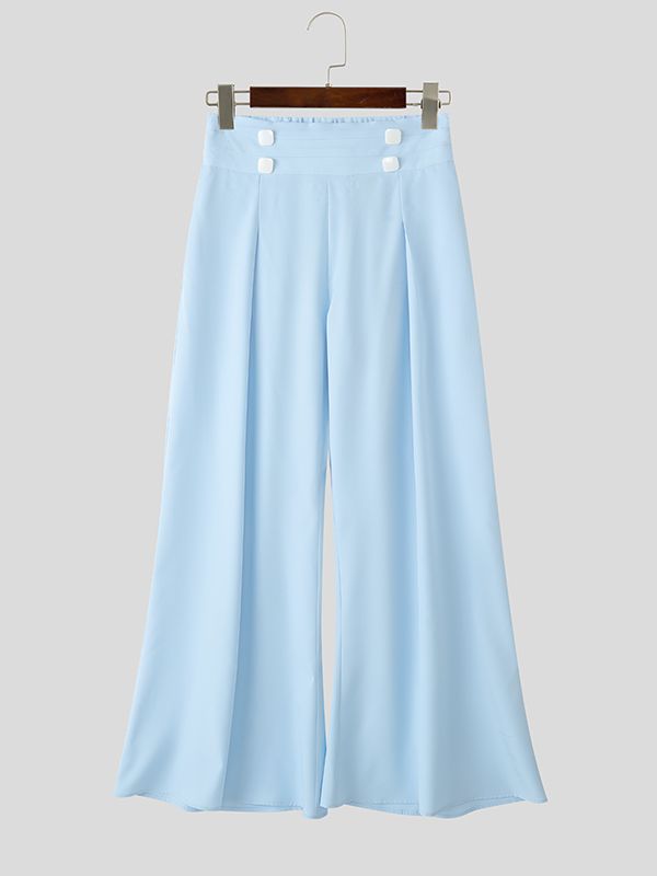 Men's Solid Flared Wide Leg Pant SKUL38615