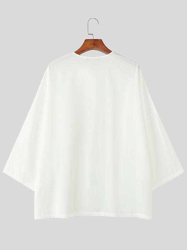 Men's Striped Loose Long Sleeve Shirt SKUL28487