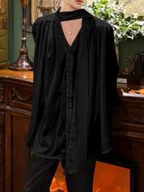 Men's Deconstructed Ribbon Long Sleeve Shirt SKUL37673