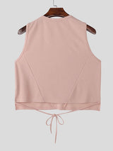 Men's Casual Textured Cropped Tank SKUL45404