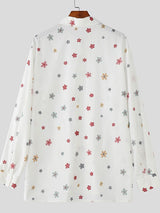 Men's Floral Print Long Sleeve Shirt SKUL34182