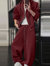 Men's High Street Loose Hooded Two Pieces Outfit SKUL35304