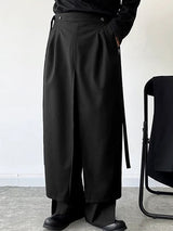 Mens Faux Two-Piece Design Loose-Fit Pant SKUK98824