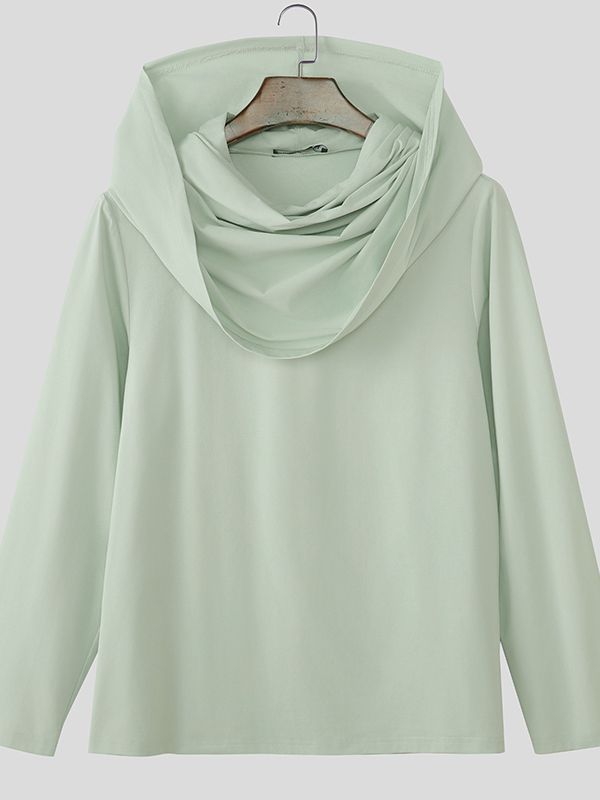 Men's Deconstructed Hooded Pocket Long Sleeve T-shirt SKUL51255