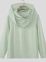 Men's Deconstructed Hooded Pocket Long Sleeve T-shirt SKUL51255