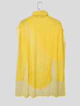 Men's Sheer Shawl Patchwork Long Sleeve T-shirt SKUL57164