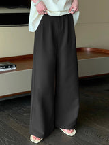 Mens Solid Pleated Wide-Legged Pants SKUK63640