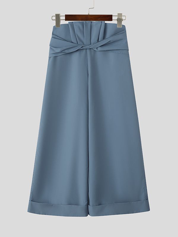 Men's Deconstructed Fan Shaped Waist Wide Leg Pant SKUL43986