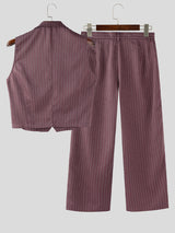 Men's Striped Casual Two Pieces Outfit SKUL23723