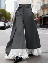 Men's Lace Patchwork Twisted Knot Pant SKUL46125