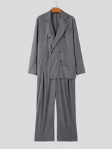 Mens Double-Breasted Corduroy Jumpsuit SKUK76084