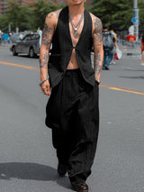 Men's Striped Casual Two Pieces Outfit SKUL21143