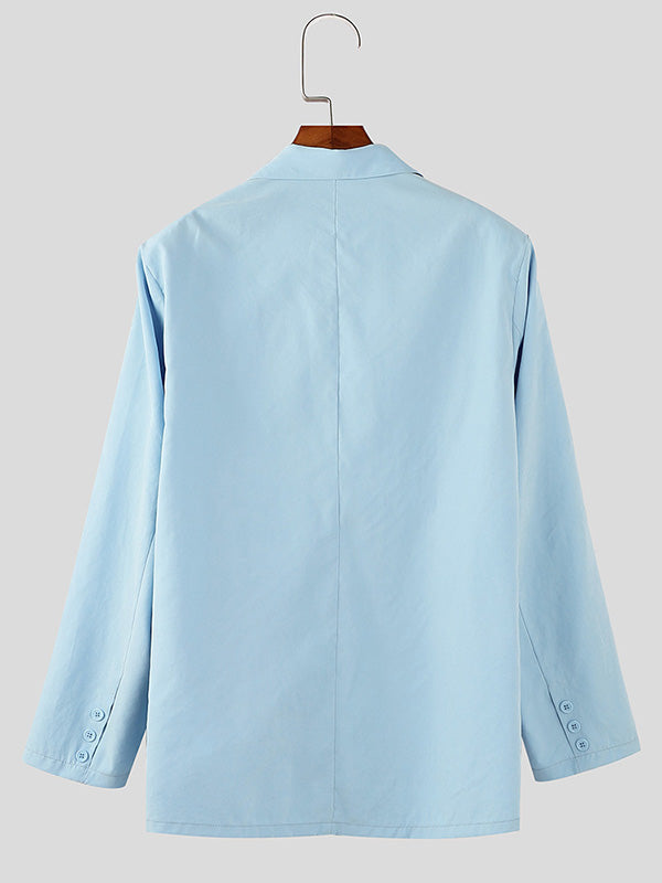 Mens Perforated Casual Long Sleeve Blazer SKUK96781