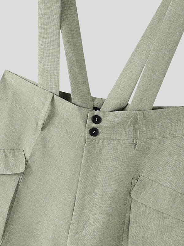 Men's Textured Pocket Casual Jumpsuit SKUL47951