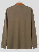 Mens Textured Pullover Long-Sleeve Sweater SKUK75075