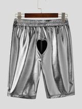 Mens Glitter Hollow-Out Casual Short SKUL18898