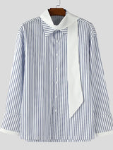 Men's Casual Striped Long Sleeve Shirt SKUL32777